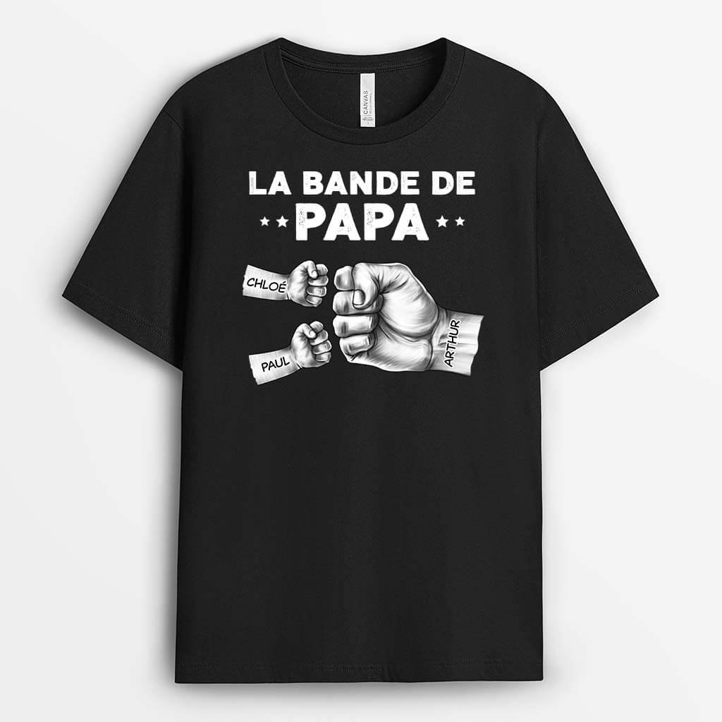 La Bande À Papa Avec Bosses De Poing Monochrome - Cadeau Personnalisé | T-shirt pour Papa