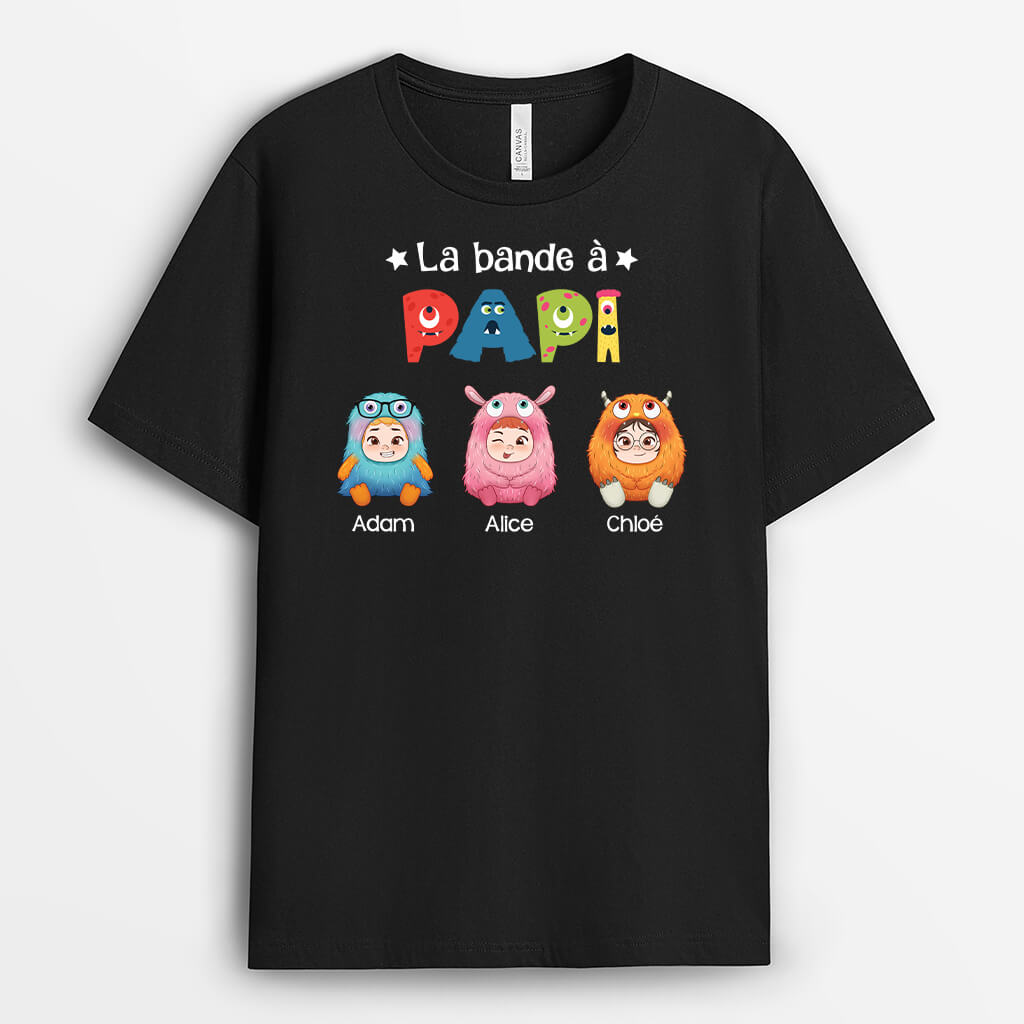 La Bande À Papa/Papy Avec Ses Enfants Montres - Cadeau Personnalisé | T-shirt pour Homme