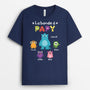 2387AFR2 t shirt la bande a papa papy monstres mignons personnalise