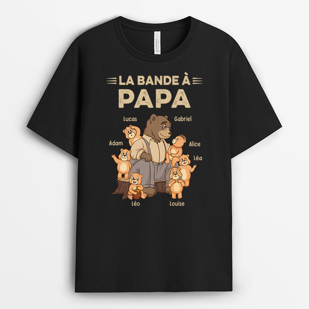 La Bande À Papa/Papy Ours Avec Vêtements Élégants - Cadeau Personnalisé | T-shirt pour Homme