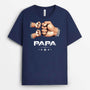 2407AFR1 t shirt papa papy bosses de poing avec mains personnalise