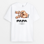 2407AFR1 t shirt personnalise papapapy bosses de poing avec mains version clair 2407a5h5b