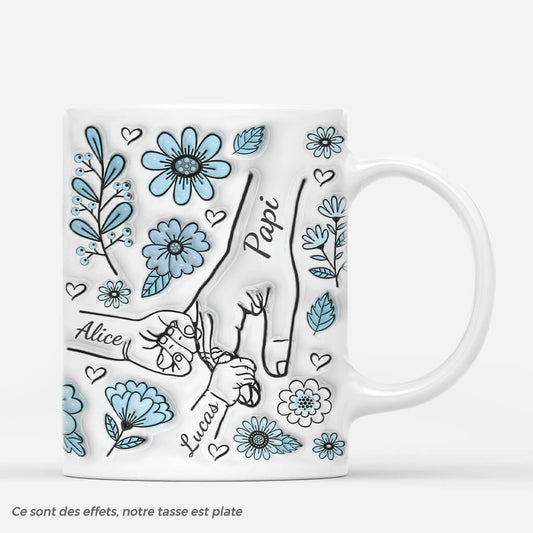 2408MFR1 papy tenant les mains avec fleurs bleues 3d mug personnalise pour papy_3023fa4a a05f 462c 9377 5bcc1f52d238