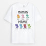 2424AFR2 t shirt papa papy petits dinosaures personnalise