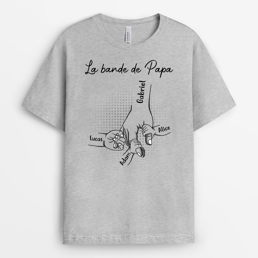 2428AFR2 t shirt la bande a papa tenant les maints avec points personnalise_589fe7ea b8ac 4fb8 95d7 cf612efd63cb