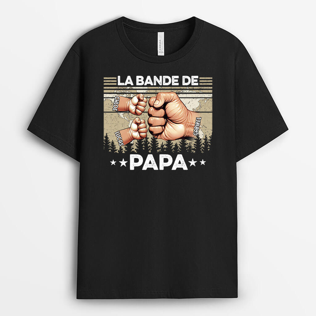 La Bande À Papa/Papy Bosses De Poing Forêt Colorée - Cadeau Personnalisé | T-shirt pour Homme