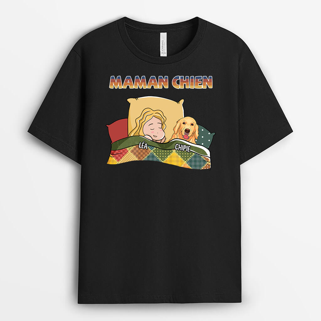 Maman/Papa Chien Comme Normal Mais Plus Cool - Cadeau Personnalisé | T-shirt pour Amoureux des Animaux