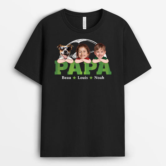 2437AFR1 t shirt papa terrains de football personnalise