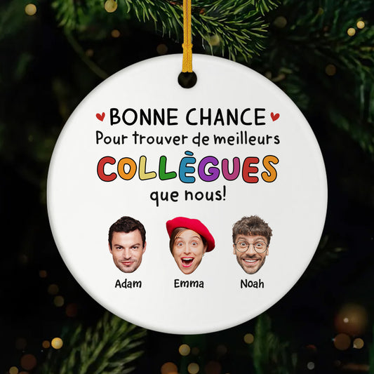 2449OFR1 ornement noel ceramique personnalise avec photo meilleurs collegues que nous 2449o8l5o