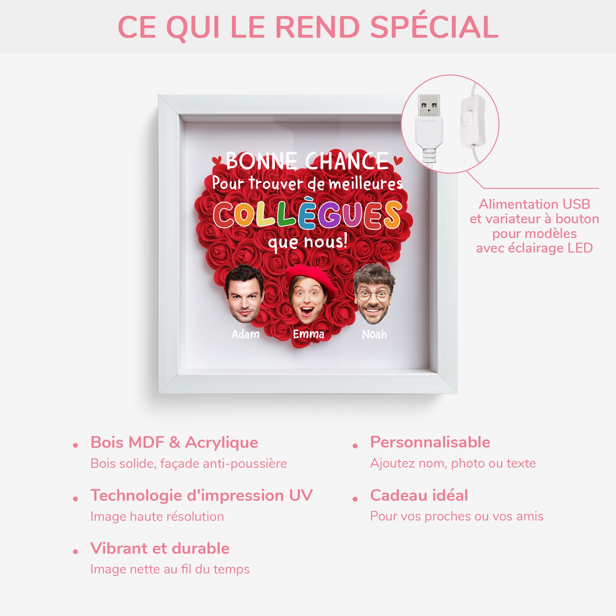 2449OFR4 boite a fleurs personnalise avec visages meilleurs collegues que nous 2449o8l5o