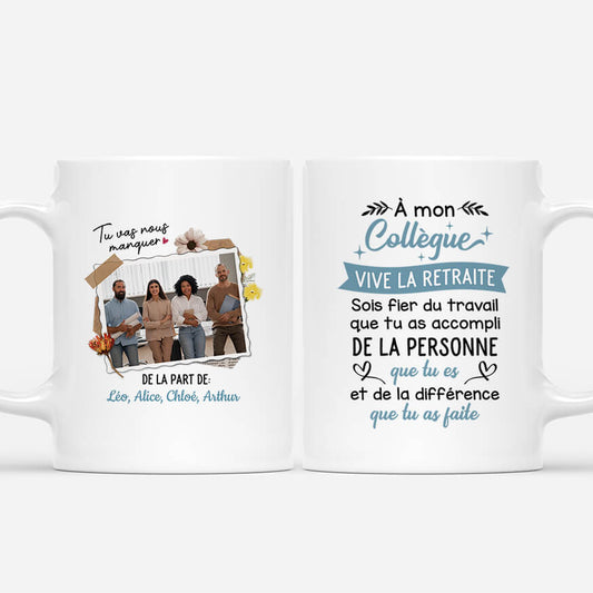 2454MFR1 mug a mon collegue vive la retraite personnalise