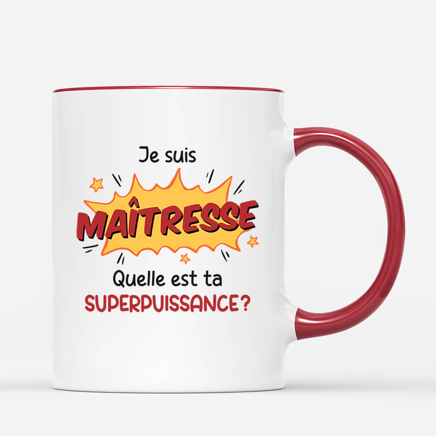 2469MFR3 mug je suis maitresse avec superpuissance personnalise