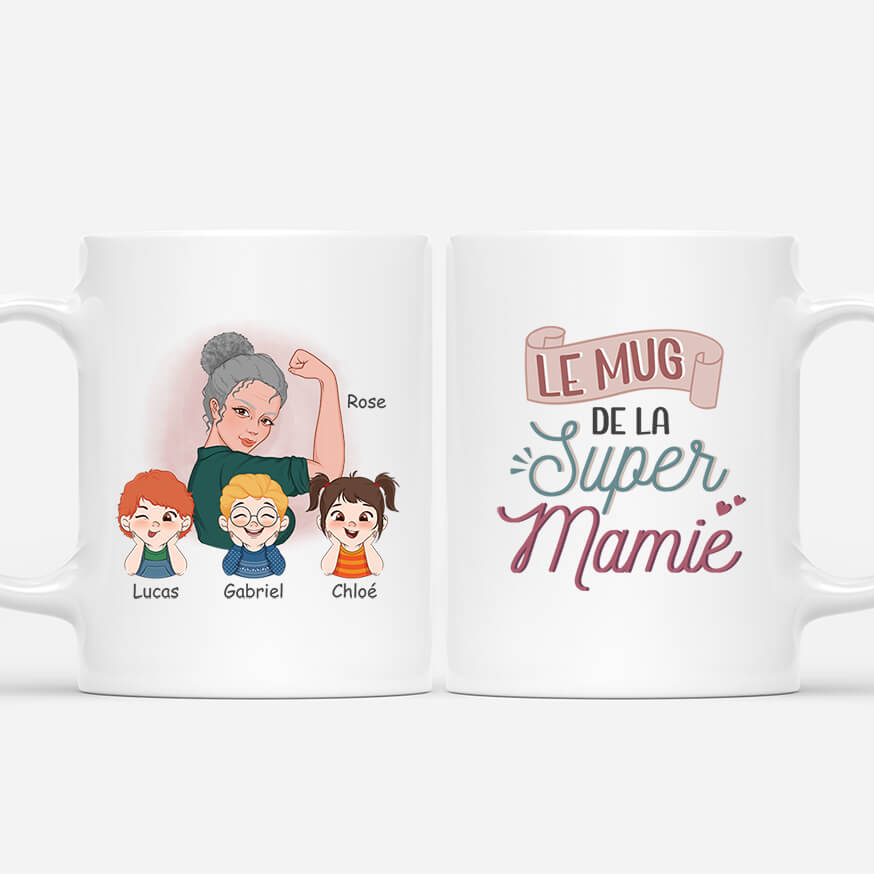 Le Mug De La Super Mamie - Cadeau Personnalisé | Mug pour Mamie