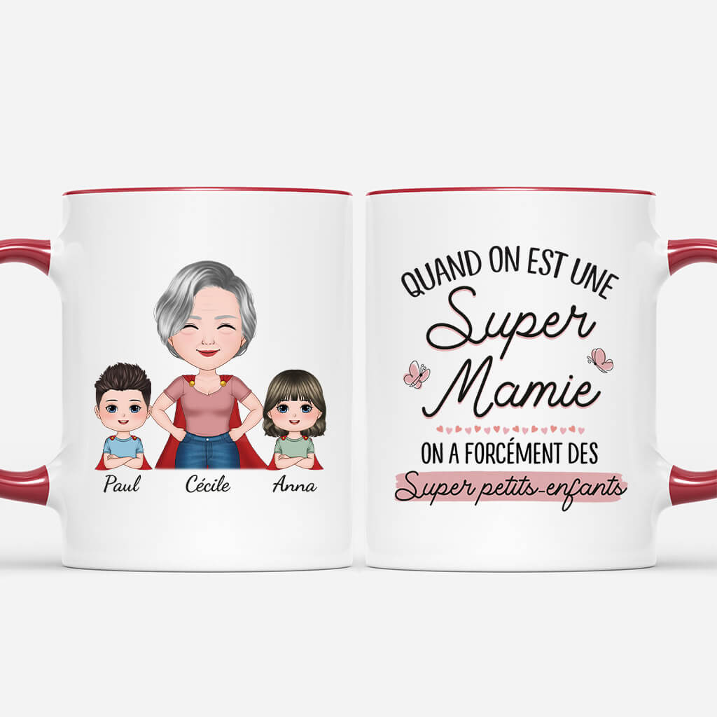 Quand On Est Une Super Maman Mamie - Cadeau Personnalisé | Mug pour Femme