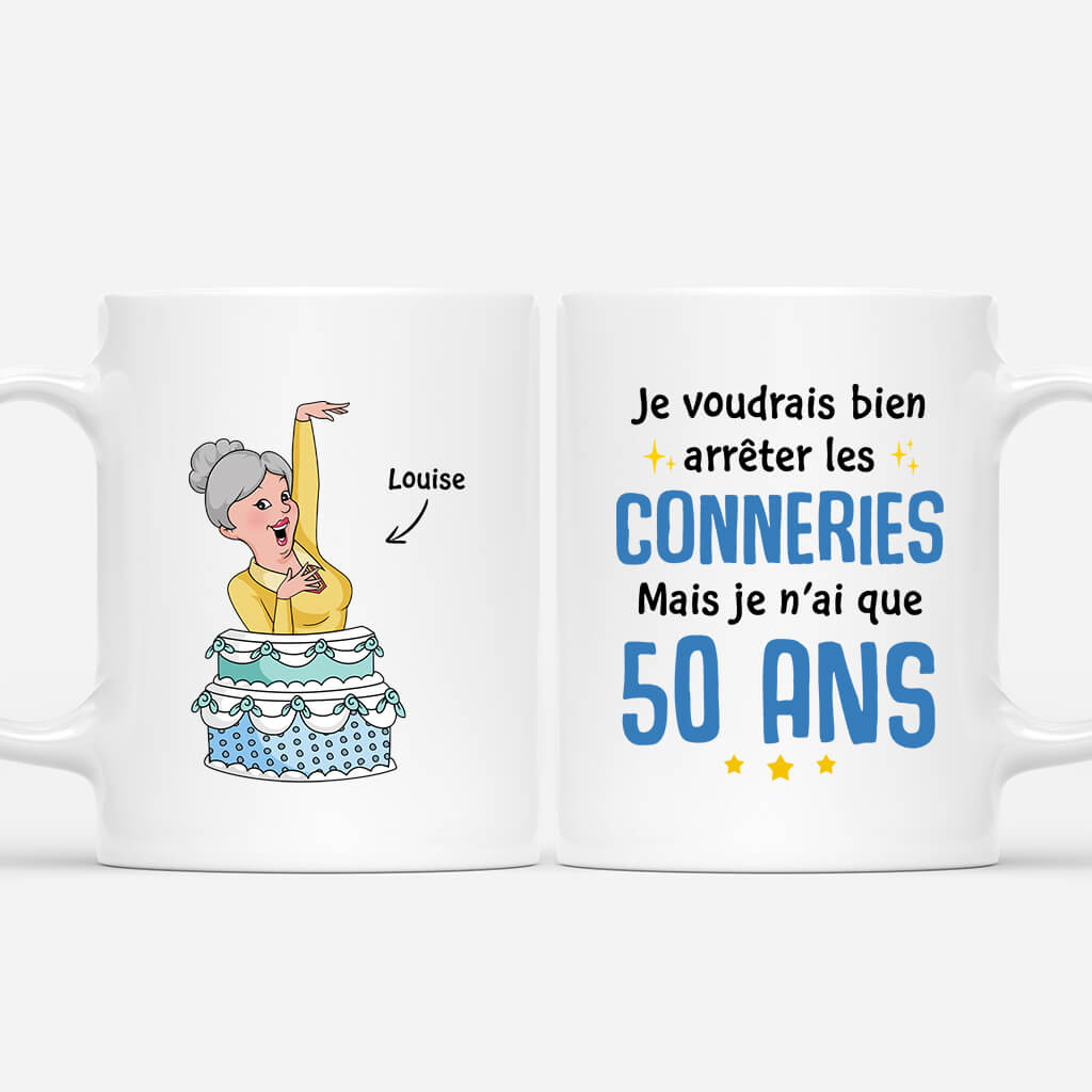 Je Voudrais Bien Arrêter Les Conneries Version Femme - Cadeau Personnalisé | Mug Pour Femme