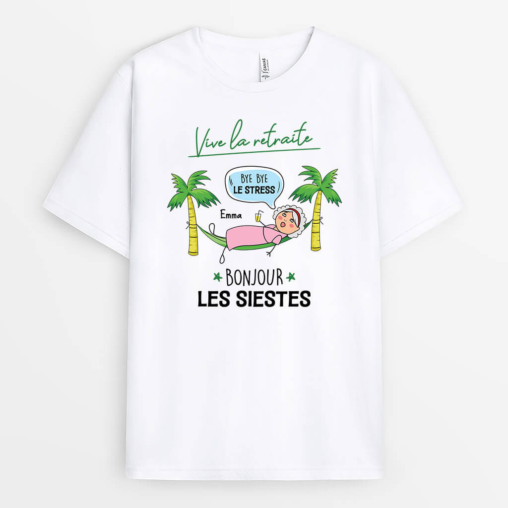 Vive La Retraite Femme - Cadeau Personnalisé | T Shirt Pour Femme