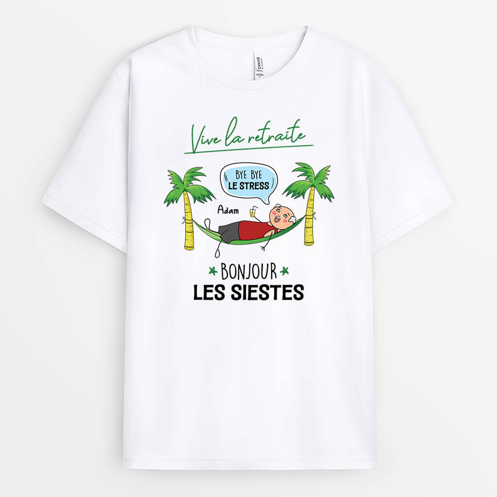 Vive La Retraite Homme - Cadeau Personnalisé | T Shirt Pour Homme