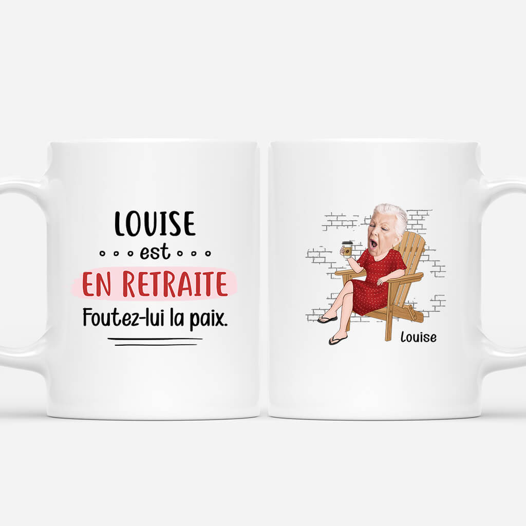 Foutez-lui La Paix Version Femme - Cadeau Personnalisé | Mug Pour Retraite