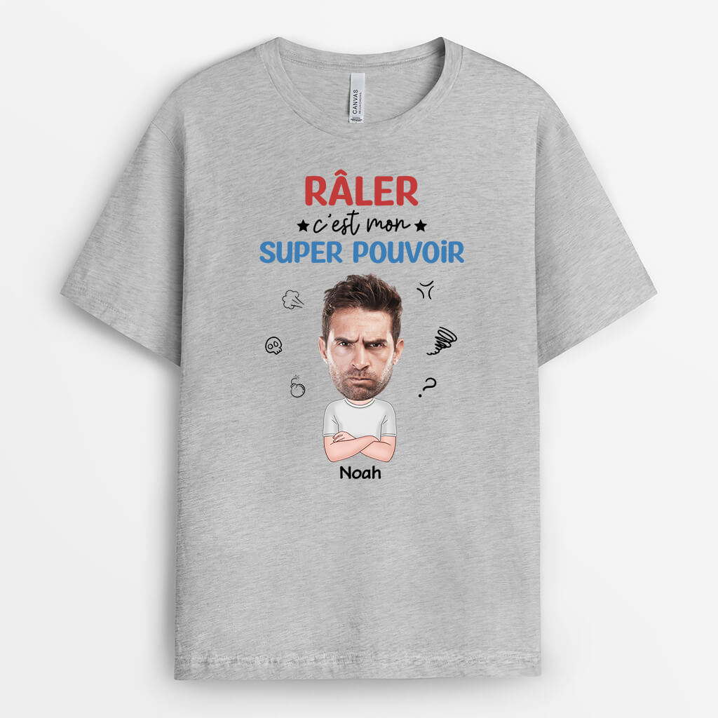 Râler C'est Mon Super Pouvoir Version Homme - Cadeau Personnalisé | T-shirt Pour Homme