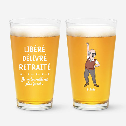 2558IFR1 verre a biere retraite homme personnalise retraite cest decide je men vais 2558i6t5b