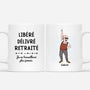 2558MFR1 mug libere delivre retraite je ne travaillerai plus jamais personnalise