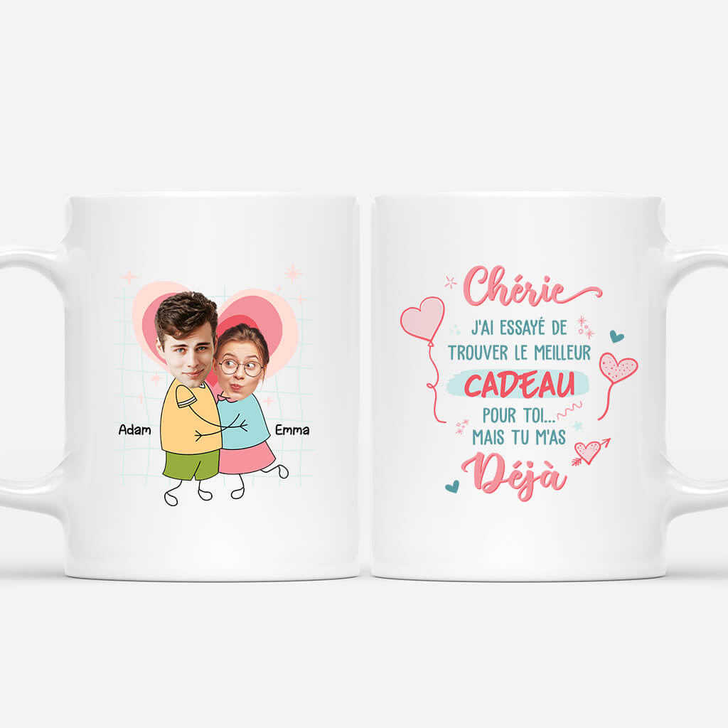 Chérie, Tu M'As Déjà - Cadeau Personnalisé | Mug Pour Couple