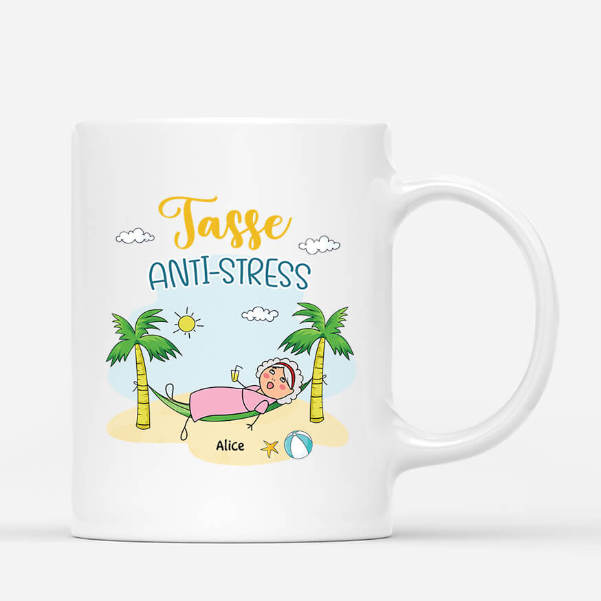 Tasse Anti-Stress Version Femme - Cadeau Personnalisé | Mug Humour