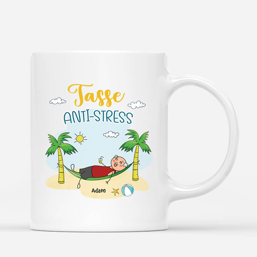 Tasse Anti-Stress Version Homme - Cadeau Personnalisé | Mug Humour