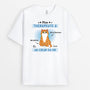 2593AFR1 t shirt mon therapeute chat avec fourrure des pattes et un coeur en or personnalise