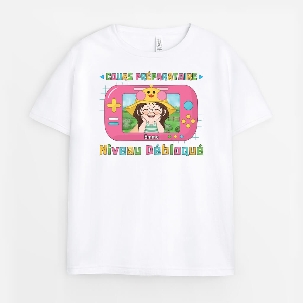 Nouveau Niveau Débloqué - Cadeau Personnalisé | T-shirt Pour Enfant