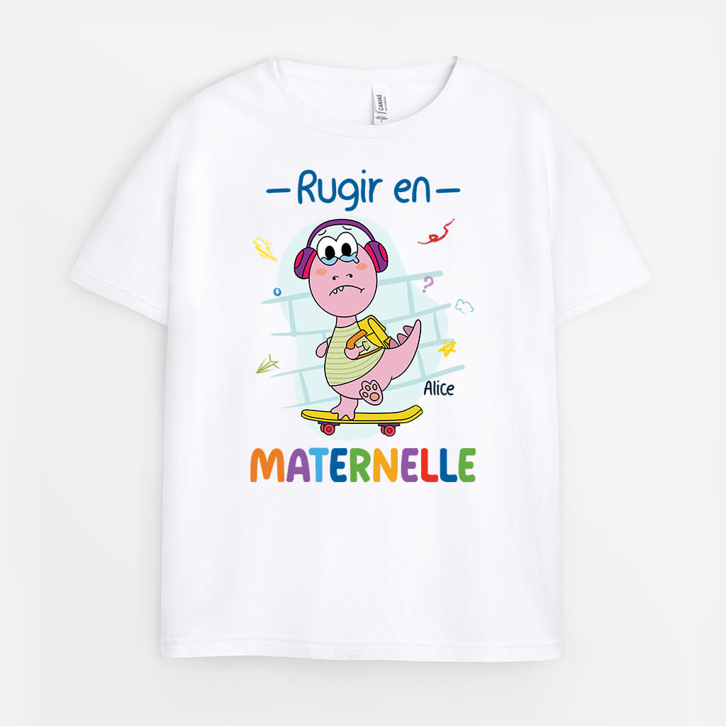 Rugir En Maternelle - Cadeau Personnalisé | T-shirt Pour Enfant