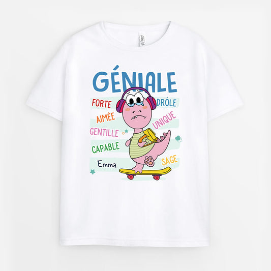 2616AFR1 t shirt definition denfant dinosaure personnalise