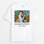2628AFR2 t shirt maman  papa chien version van gogh personnalise