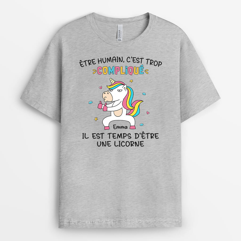 Il Est Temps d'Être Une Licorne - Cadeau Personnalisé | T-shirt Pour Enfant