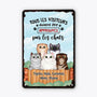 2644EFR1 tous les visiteurs doivent etre approuves par les chats  plaque maison personnalisee avec chats