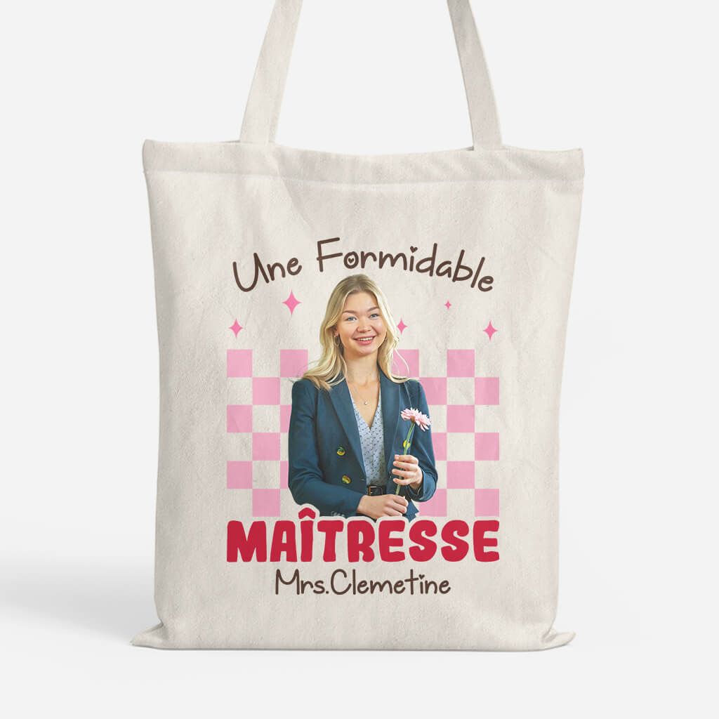 Une Formidable Maîtresse - Cadeau Personnalisé | Tote Bag Pour Maitresse