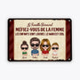 2666FR1 mefiez vous de la femme plaque de porte pour la famille