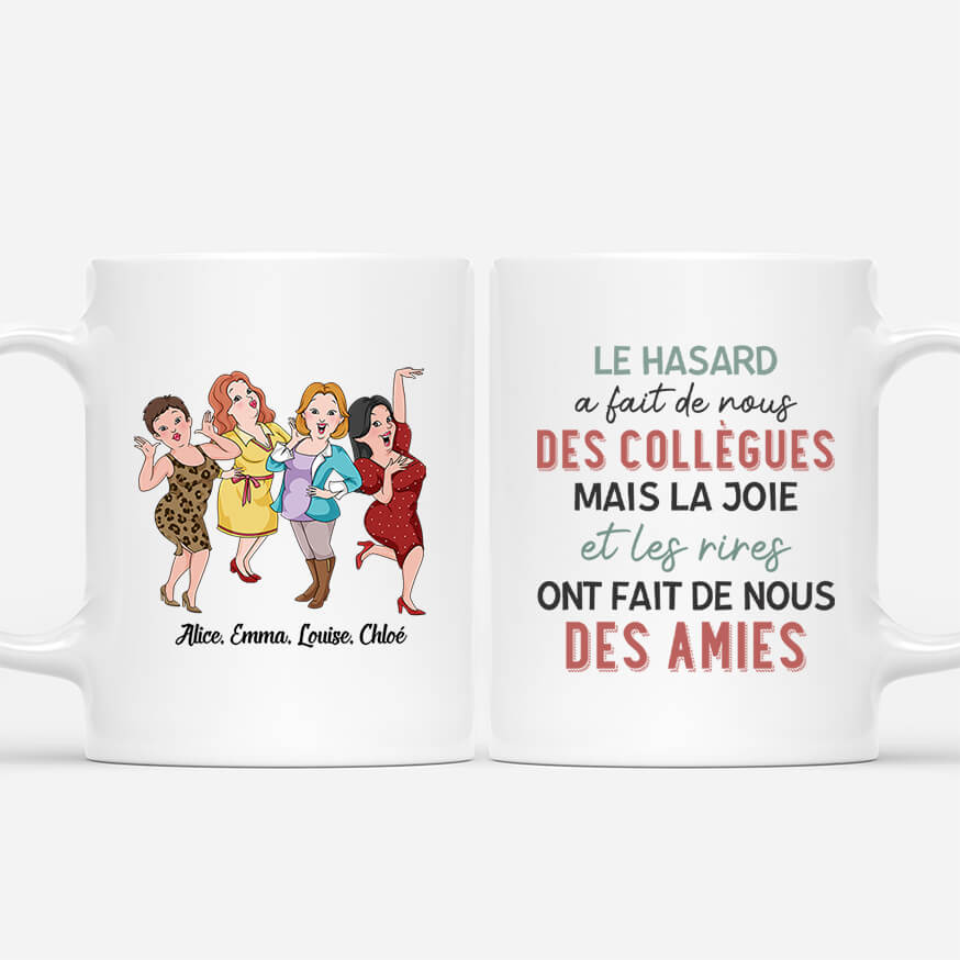 La Joie Et Les Rires Ont Fait De Nous Des Amies - Cadeau Personnalisé | Mug Pour Collègue