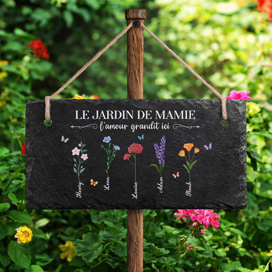 2714AFR2 amour dans le jardin de maman ardoise de jardin decorative personnalisee imprimee uv 2714ae8p7a