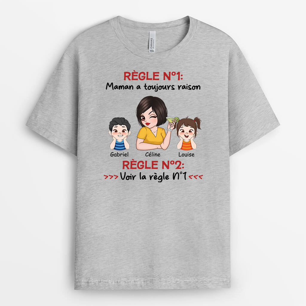 2719AFR2 maman a toujours raison t shirt maman personnalise_e8618787 6358 40a0 8e6c 11bb37869b4b