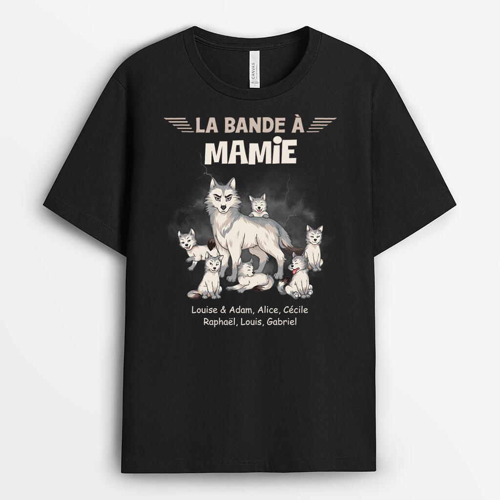 La Bande À Mamie Version Loups - Cadeau Personnalisé | T-shirt Pour Mamie