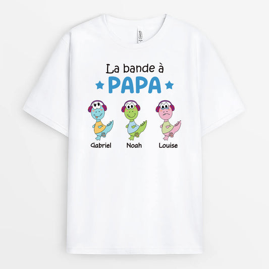 2736FR1 la bande a papa papy version petits dinosaures colores t shirt personnalise pour papa et papy_7e7e979b e107 460b 99bc b9d576a06dcb