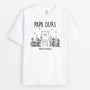 2745AFR1 papa ours simple t shirt original pour papa
