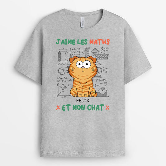 2746AFR2 jaime les maths et chat t shirt pour amoureux des chats_cb5778e8 b737 4a28 a92c eec08b669866