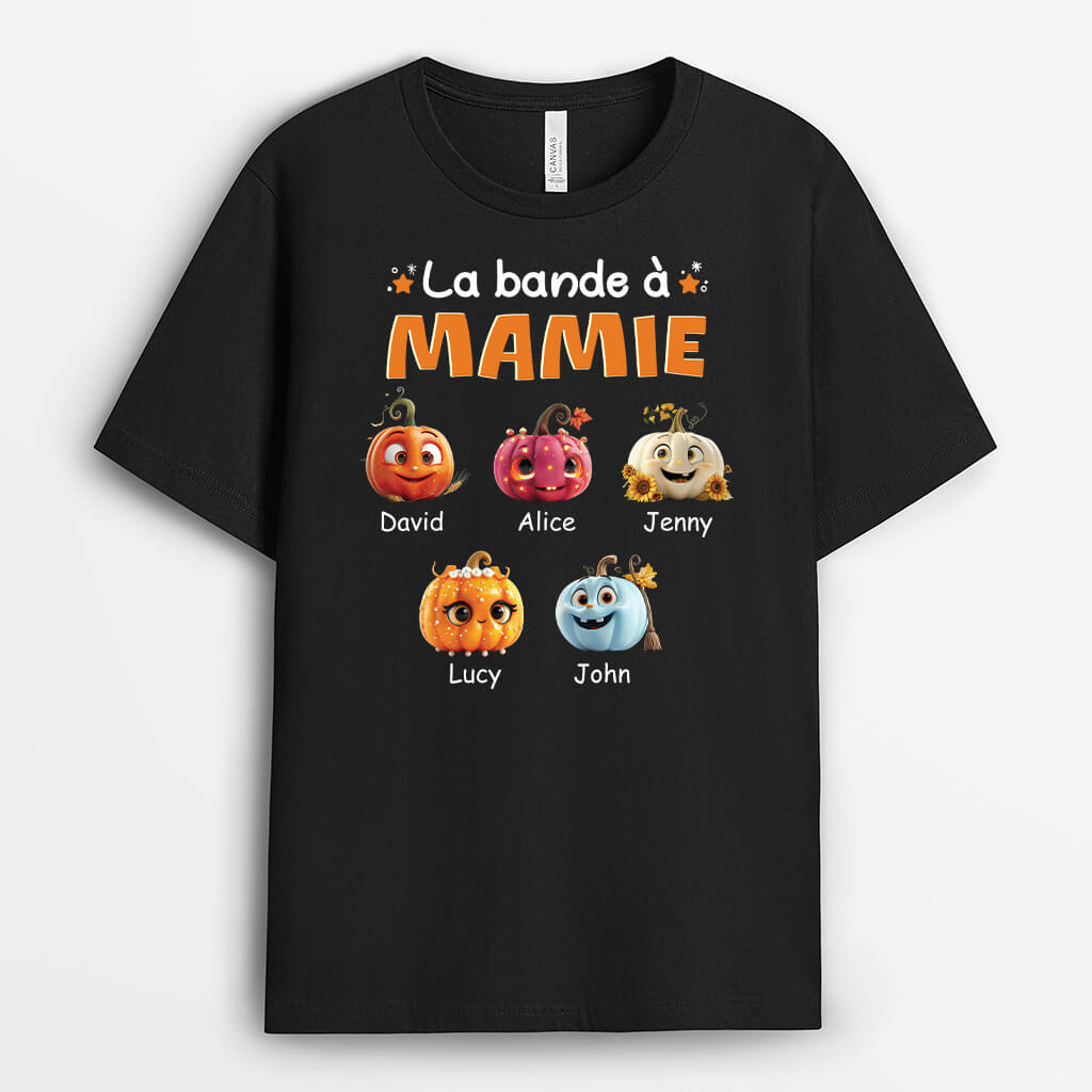 La Bande À Maman/Mamie Version Citrouilles Colorées - Cadeau Personnalisé | T-shirt Pour Femme