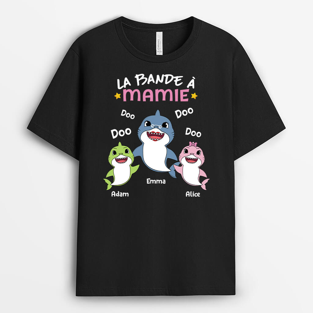 La Bande À Maman/Mamie Version Requins - Cadeau Personnalisé | T-shirt Pour Femme