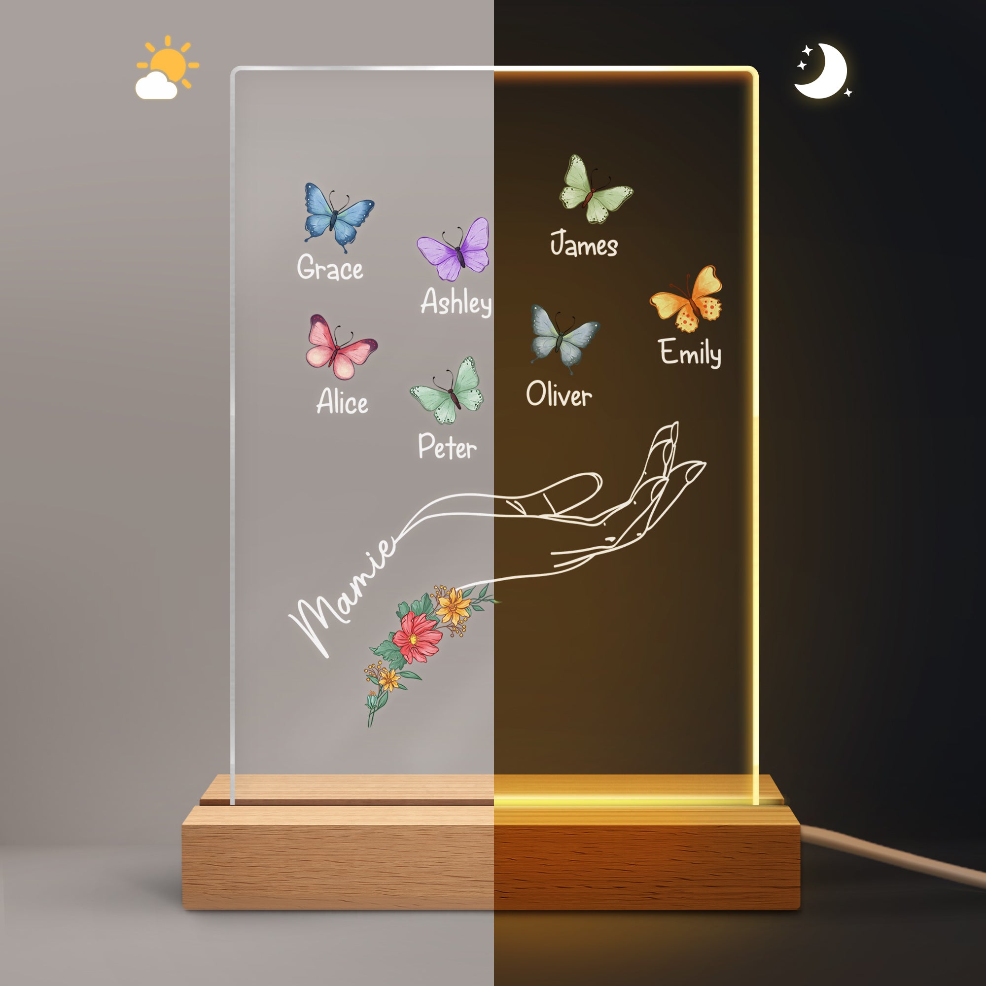 2782IFR2 veilleuse personnalisee pour maman avec papillon 2782l6p5a
