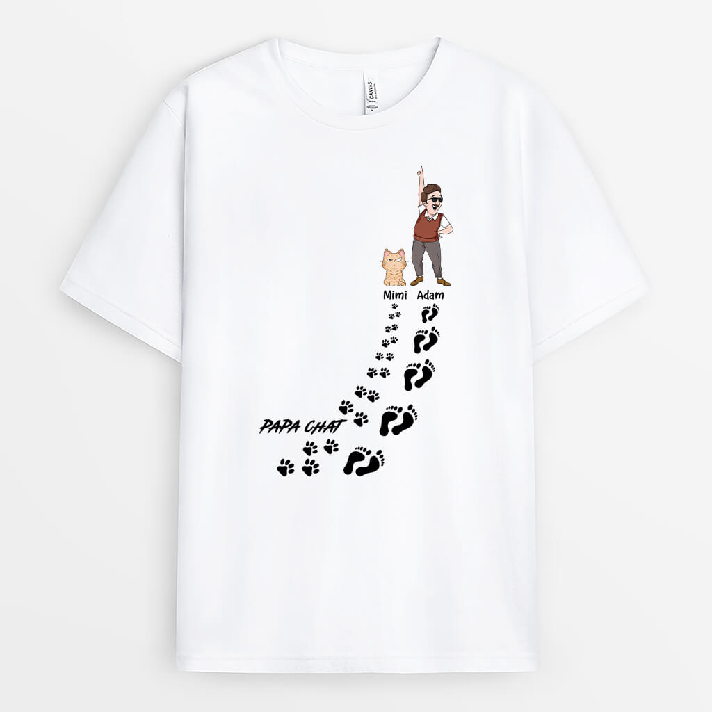 Maman/Papa Chat Qui Danse - Cadeau Personnalisé | T-shirt Pour Amoureux Des Animaux