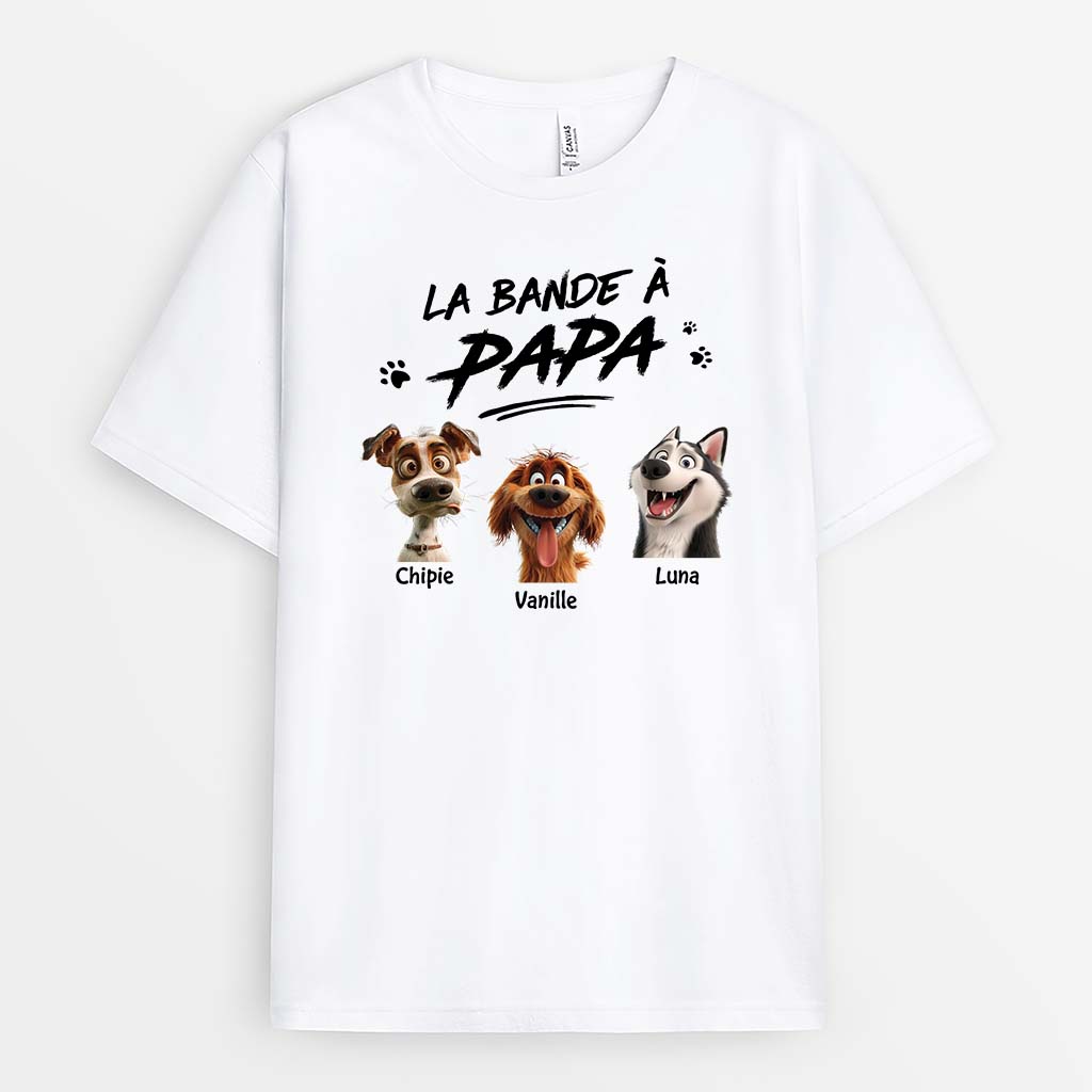 La Bande À Papy Version Chiens Fous - Cadeau Personnalisé | T-shirt Pour Papy