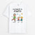 La Bande À Papy Version Dessin Au Crayon De Couleur - Cadeau Personnalisé | T-shirt Pour Papy